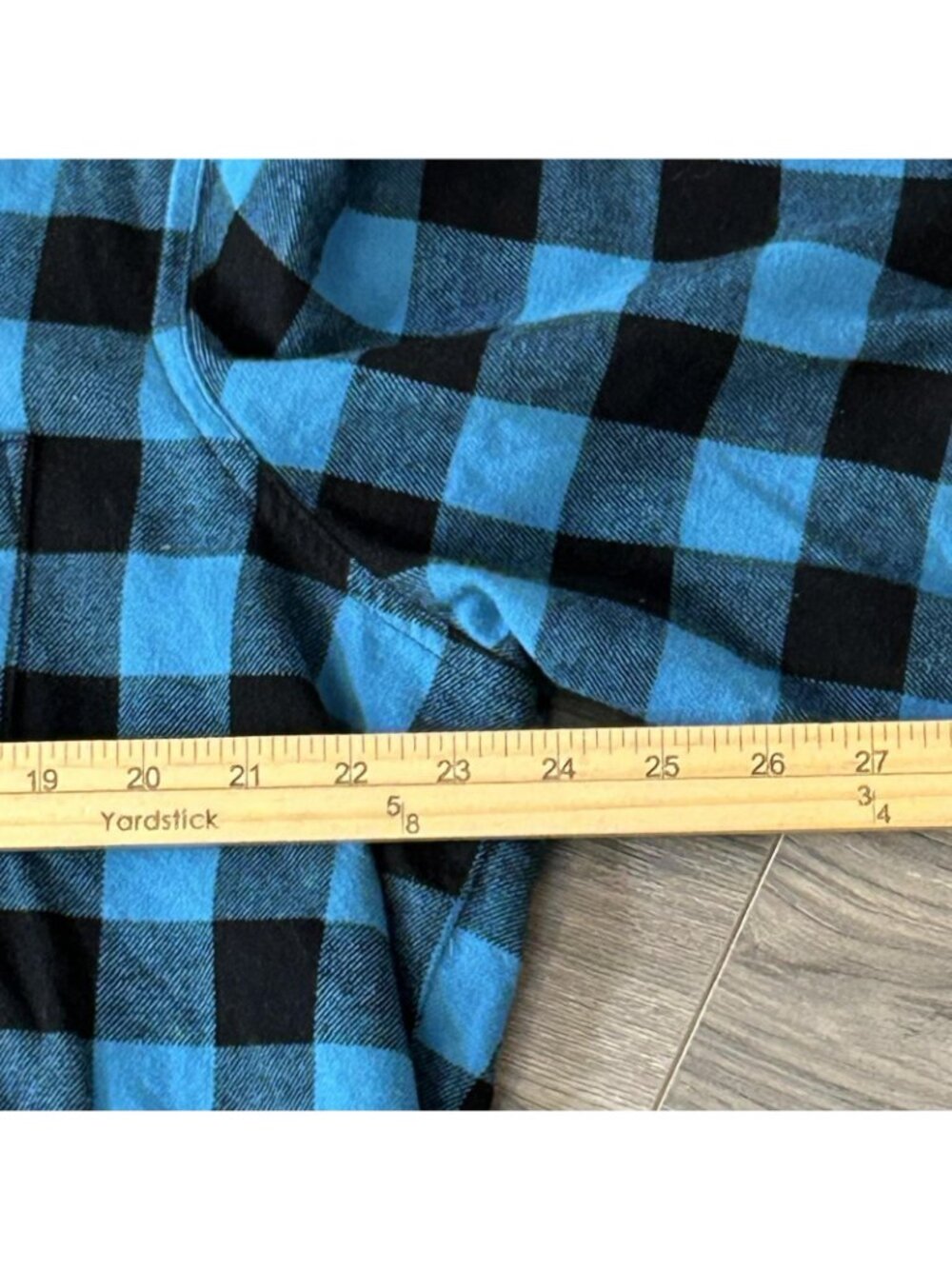 The Vermont Country Store Shirt Womens XL Blue Plaid Flannel Button Up Casual - Picture 9 of 11